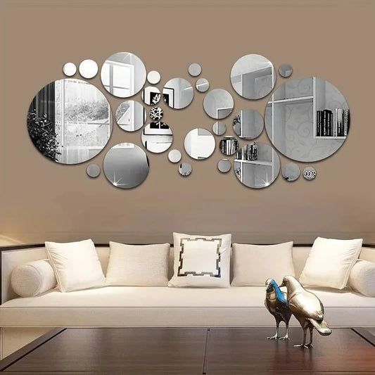 26Pcs 3D Acrylic Mirror Stickers