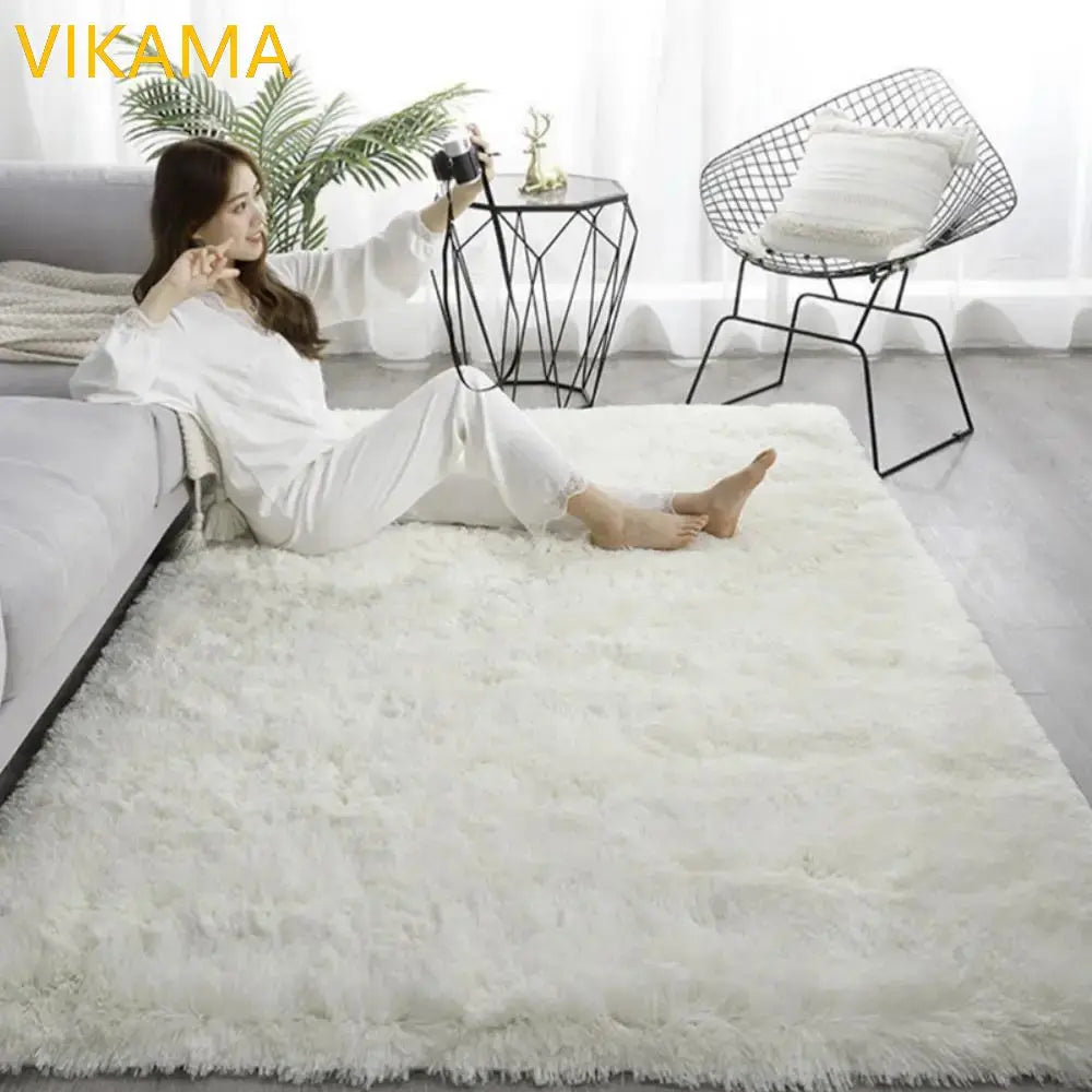 VIKAMA Soft Silk Wool Plush Carpet