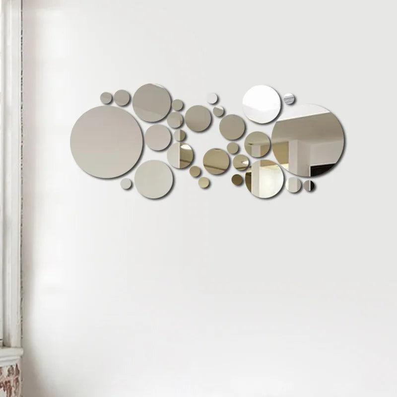 26Pcs 3D Acrylic Mirror Stickers