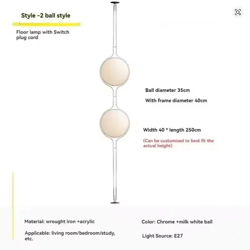 Chrome Ball Floor Lamp