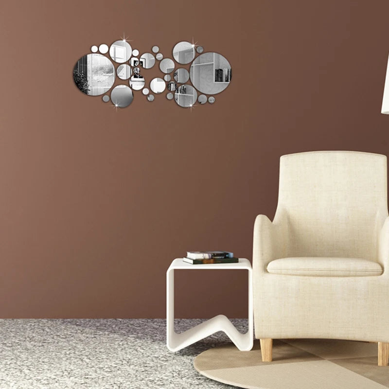 26Pcs 3D Acrylic Mirror Stickers