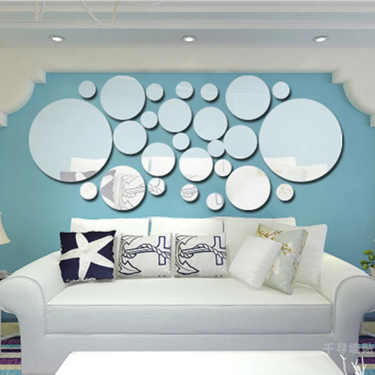 26Pcs 3D Acrylic Mirror Stickers